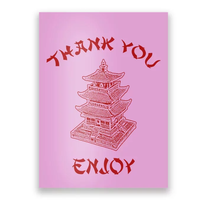 Chinese Takeout Food Thank You Box For Chef Asian Cuisine Poster