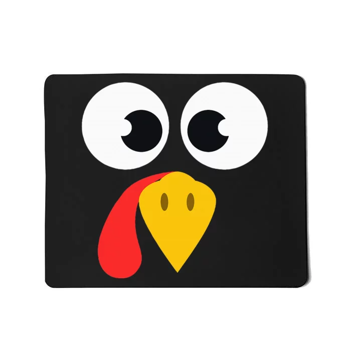 Cute Turkey Face Matching Family Costume Thanksgiving Day Mousepad