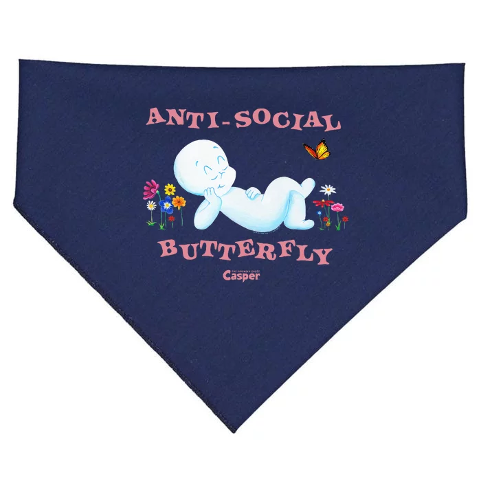 Casper the Friendly Ghost Anti-Social Butterfly USA-Made Doggie Bandana