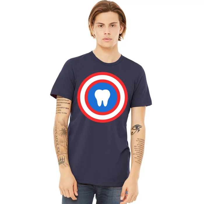 Captain Tooth Funny Dentistry Dentist Premium T-Shirt