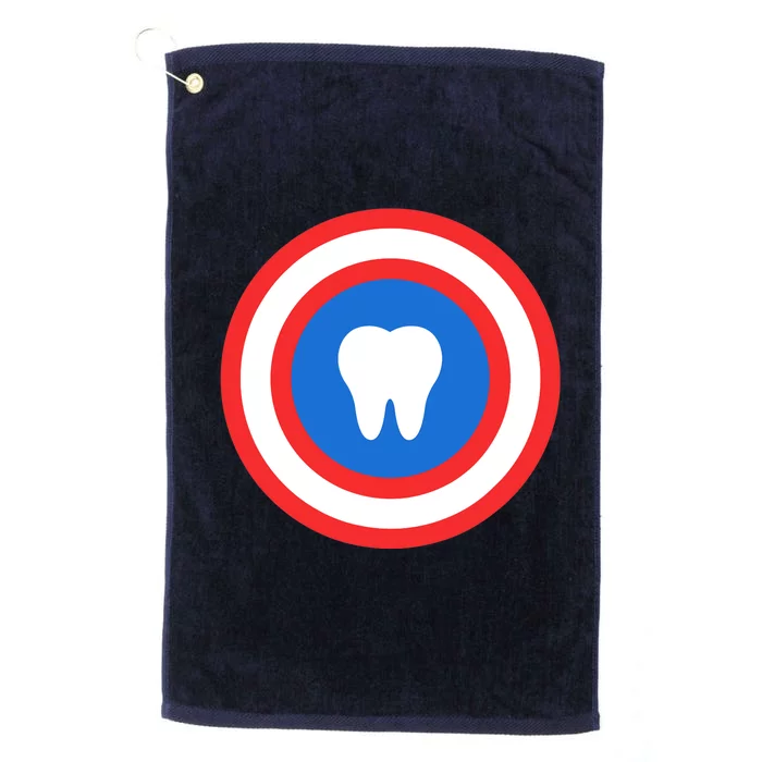 Captain Tooth Funny Dentistry Dentist Platinum Collection Golf Towel