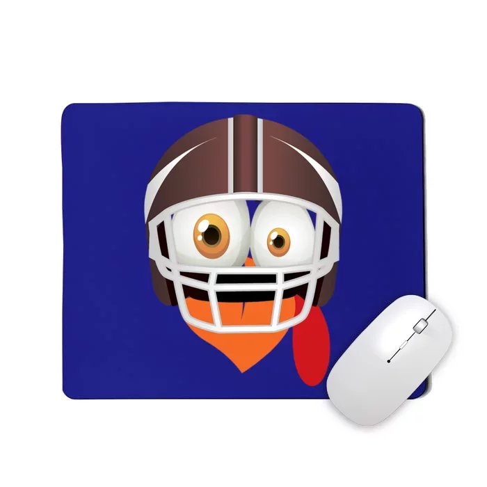 Cool Thanksgiving Football Gift Gobble Turkey Player Gift Mousepad