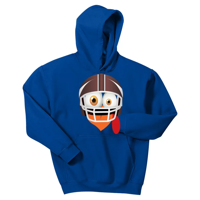 Cool Thanksgiving Football Gift Gobble Turkey Player Gift Kids Hoodie