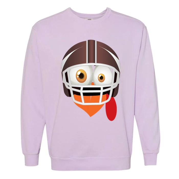 Cool Thanksgiving Football Gift Gobble Turkey Player Gift Garment-Dyed Sweatshirt