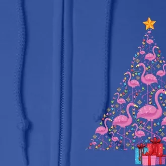 Christmas Tree Flamingo Pink Flamingo Christmas Tree Cute Gift Full Zip Hoodie