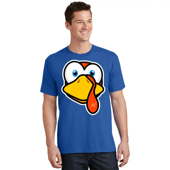 Cute Turkey Face Thanksgiving Costume Gift T-Shirt