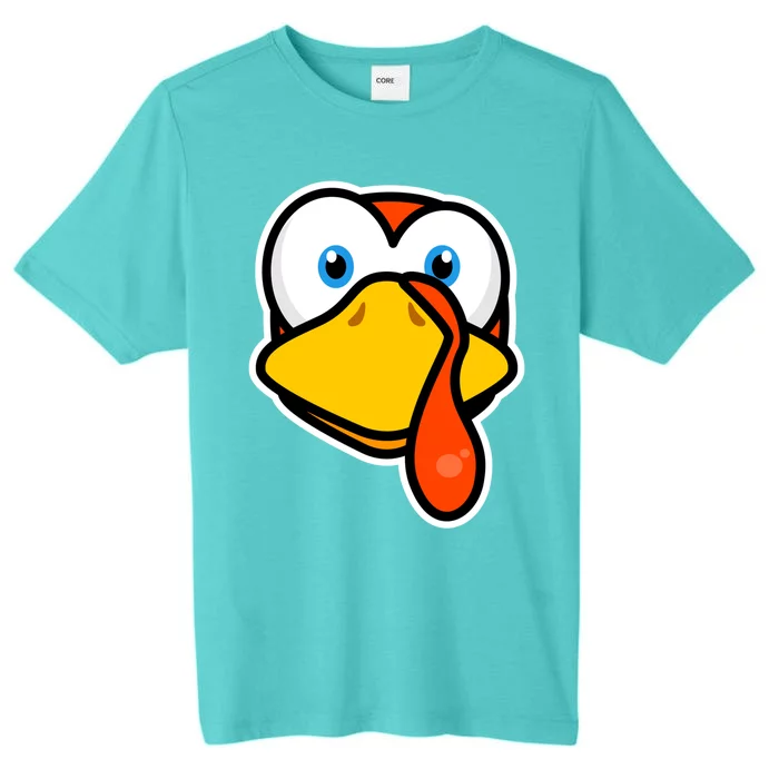 Cute Turkey Face Thanksgiving Costume Gift ChromaSoft Performance T-Shirt