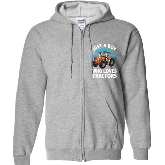 Cool Tractor For Boy Farmtruck Farmer Driver Full Zip Hoodie