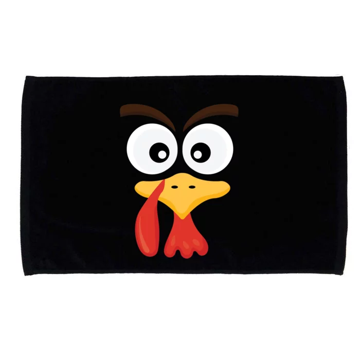 Crazy Turkey Face Funny Thanksgiving Costume Cute Gift Microfiber Hand Towel