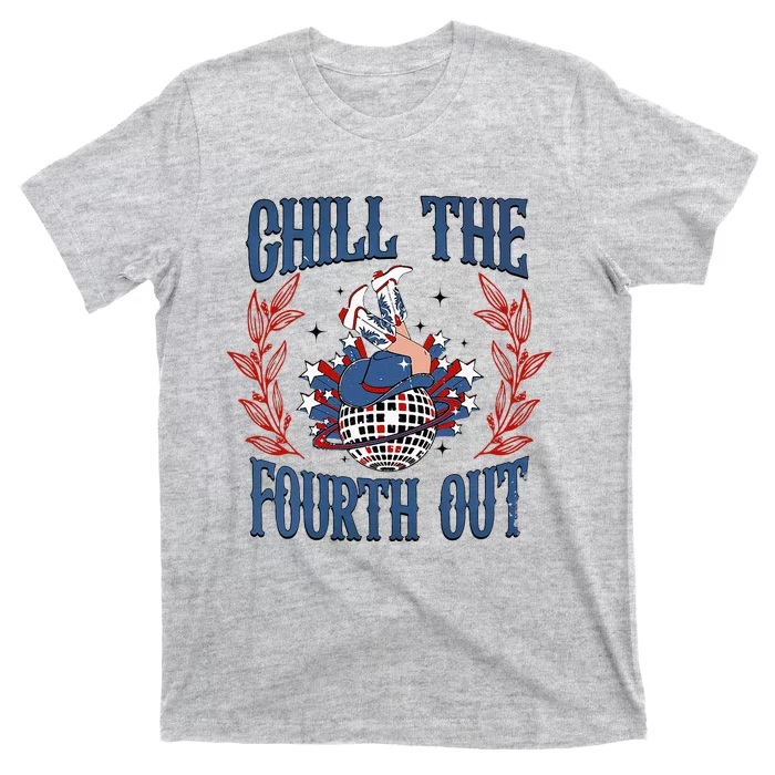 Chill The Fourth Out Vintage Cowgirl 4th Of July T-Shirt