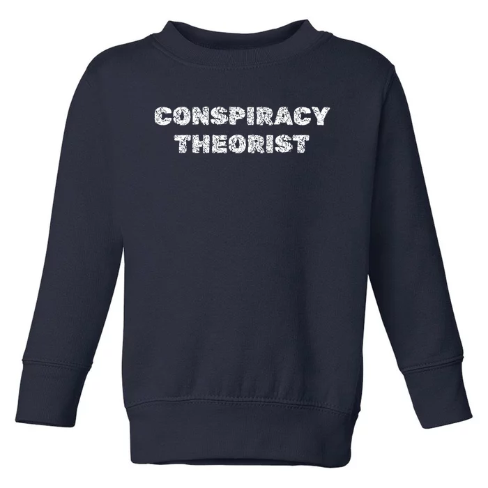 Conspiracy Theorist Funny Government Gift Toddler Sweatshirt