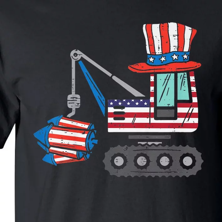 Crane Truck Firecrackers 4th Of July Baby Tall T-Shirt