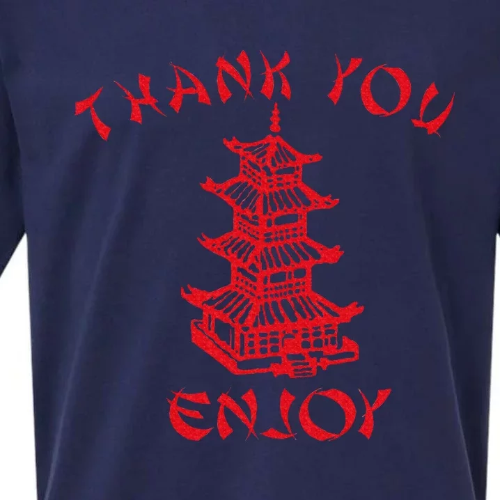 Chinese Takeaway Food Thank You Enjoy Sueded Cloud Jersey T-Shirt