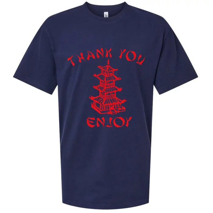 Chinese Takeaway Food Thank You Enjoy Sueded Cloud Jersey T-Shirt