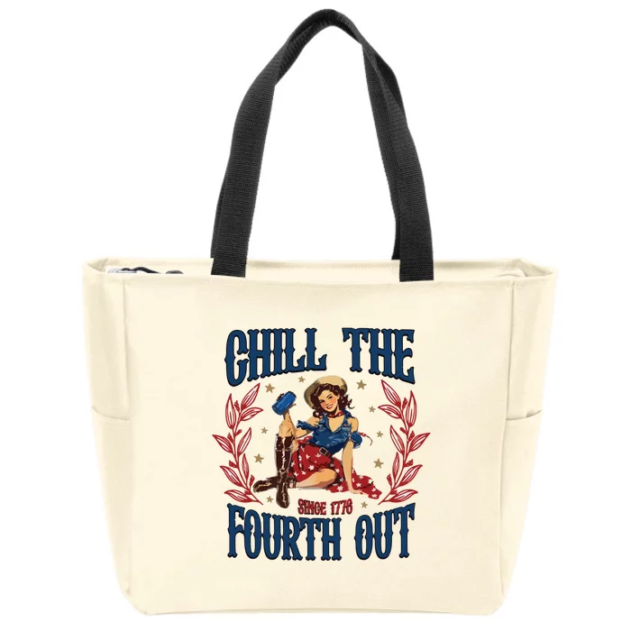 Chill The Fourth Out 4th Of July Zip Tote Bag