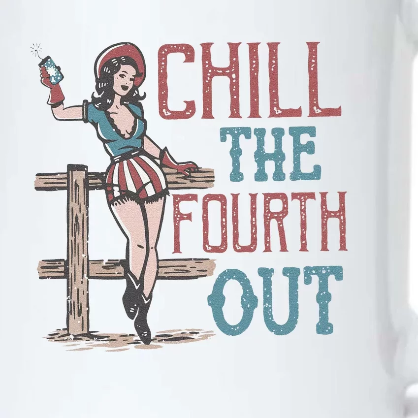 Chill The Fourth Out 4th Of July Black Color Changing Mug