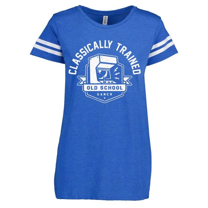 Classically Trained Gamer Retro Old School 80S Arcade Gaming Enza Ladies Jersey Football T-Shirt