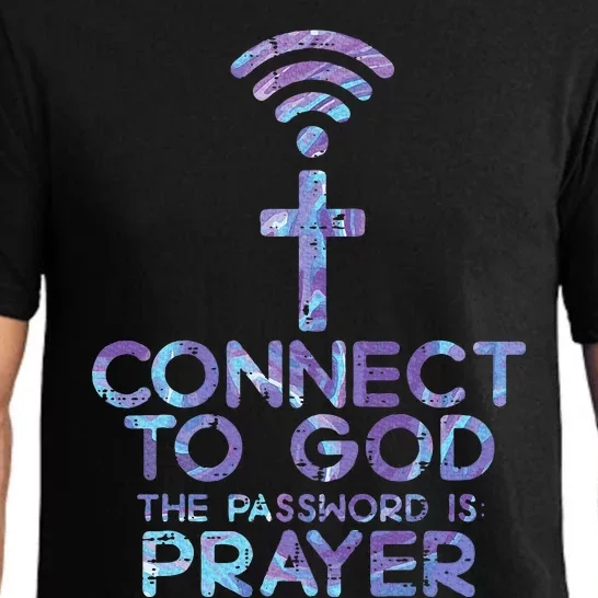 Connect To God Password Prayer Jesus Christian Pajama Set