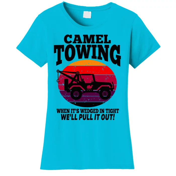 Camel Towing Gift Funny Retro Camel Towing Funny Halloween Gift Women's T-Shirt