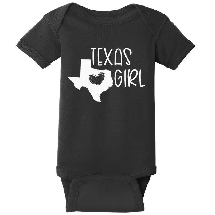 Cute Texas Girl I Love Texas Real Proud Texan Baby Bodysuit