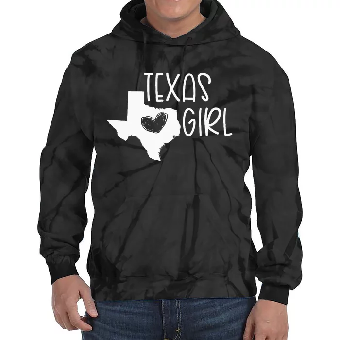 Cute Texas Girl I Love Texas Real Proud Texan Tie Dye Hoodie