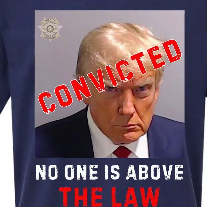 Convicted Trump Guilty Lock Him Up No One Is Above The Law Sueded Cloud Jersey T-Shirt