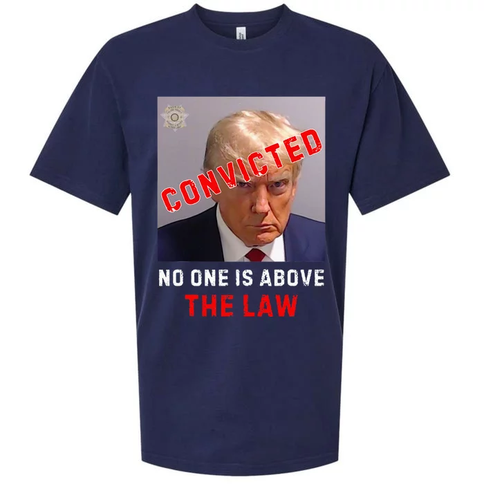 Convicted Trump Guilty Lock Him Up No One Is Above The Law Sueded Cloud Jersey T-Shirt