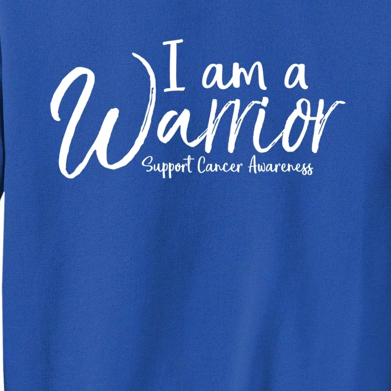 Cancer Treatt Gift For Cancer Patients I Am A Warrior Cool Gift Tall Sweatshirt