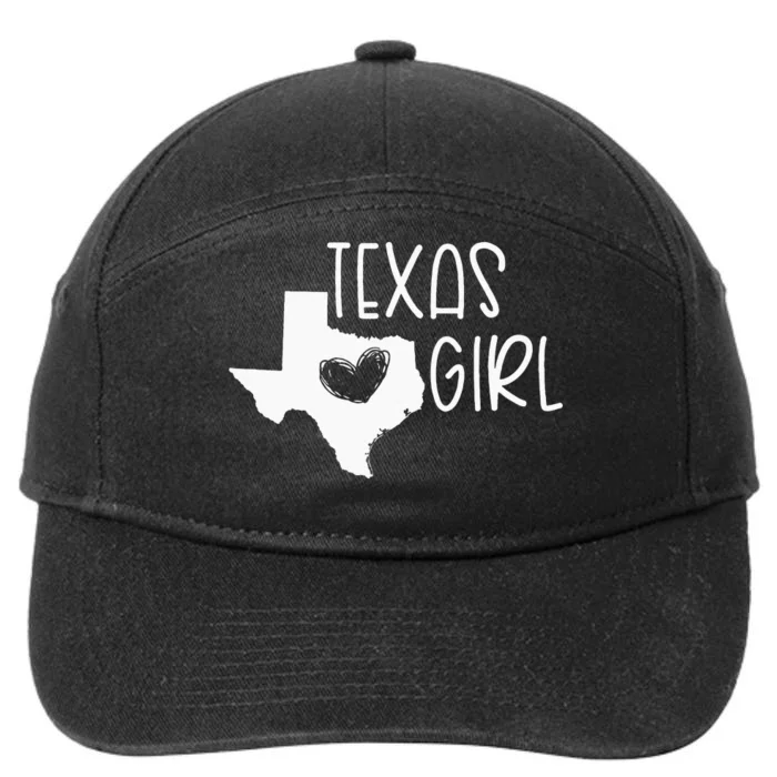 Cute Texas Girl I Love Texas Real Proud Texan Womens 7-Panel Snapback Hat