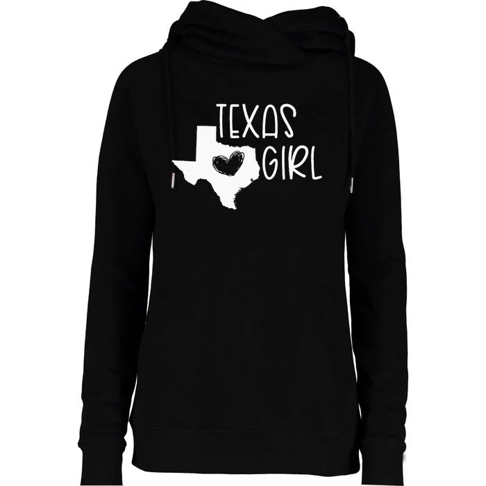 Cute Texas Girl I Love Texas Real Proud Texan Womens Womens Funnel Neck Pullover Hood