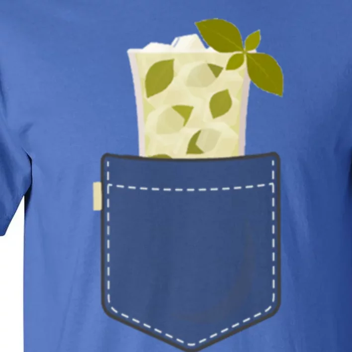 Cocktail To Go In Chest Pocket Mint Julep Great Gift Tall T-Shirt