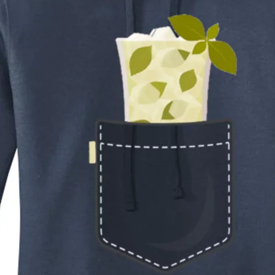 Cocktail To Go In Chest Pocket Mint Julep Great Gift Women's Pullover Hoodie