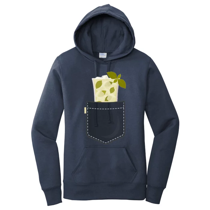 Cocktail To Go In Chest Pocket Mint Julep Great Gift Women's Pullover Hoodie