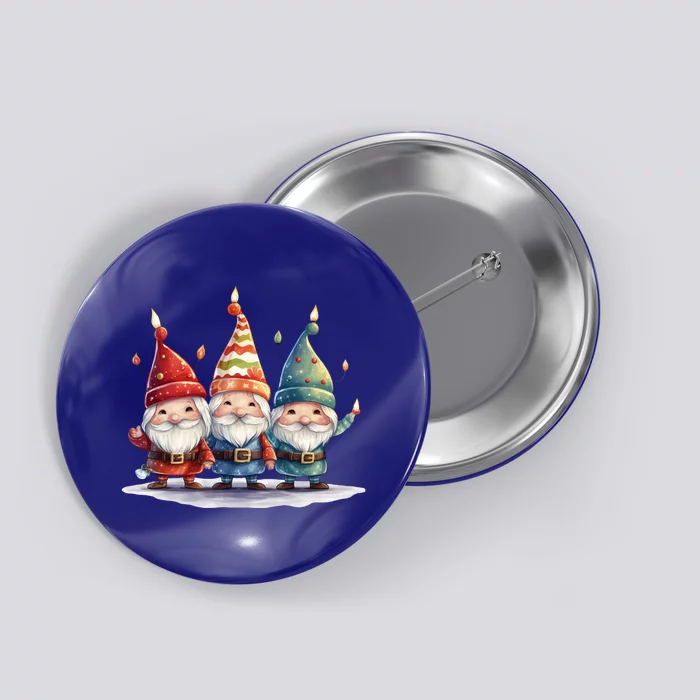 Christmas Three Gnomies Gift Xmas Gnomies Gift Button