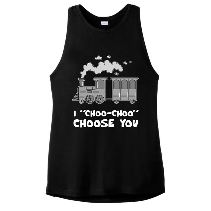 Cute Train Gift I Choo Choo Choose You Meaningful Gift Ladies Tri-Blend Wicking Tank