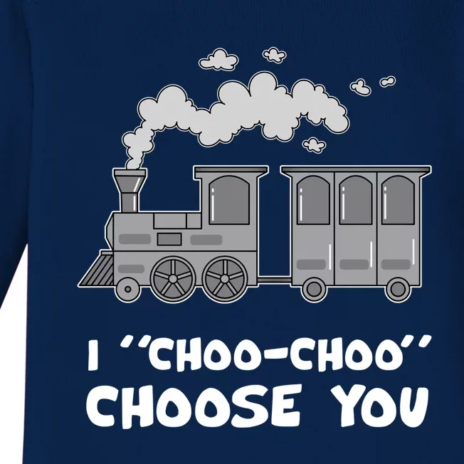 Cute Train Gift I Choo Choo Choose You Meaningful Gift Baby Long Sleeve Bodysuit