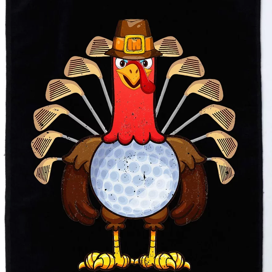 Cool Thanksgiving Golf Gobble Player Turkey Thankful Platinum Collection Golf Towel