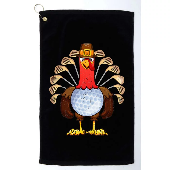 Cool Thanksgiving Golf Gobble Player Turkey Thankful Platinum Collection Golf Towel