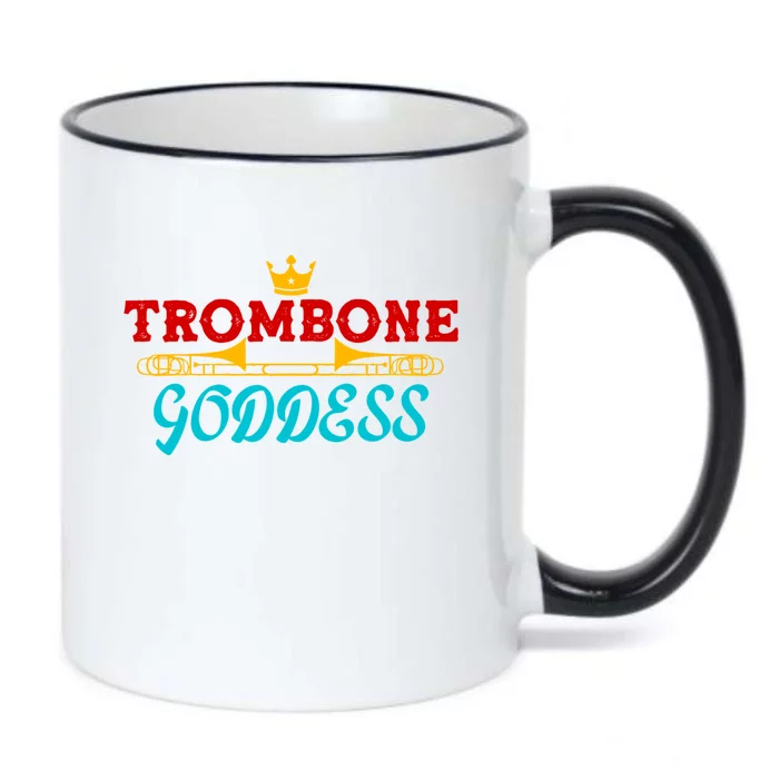 Cute Trombone Goddess Orchestra Band Music Queen Girls Crown Gift Black Color Changing Mug