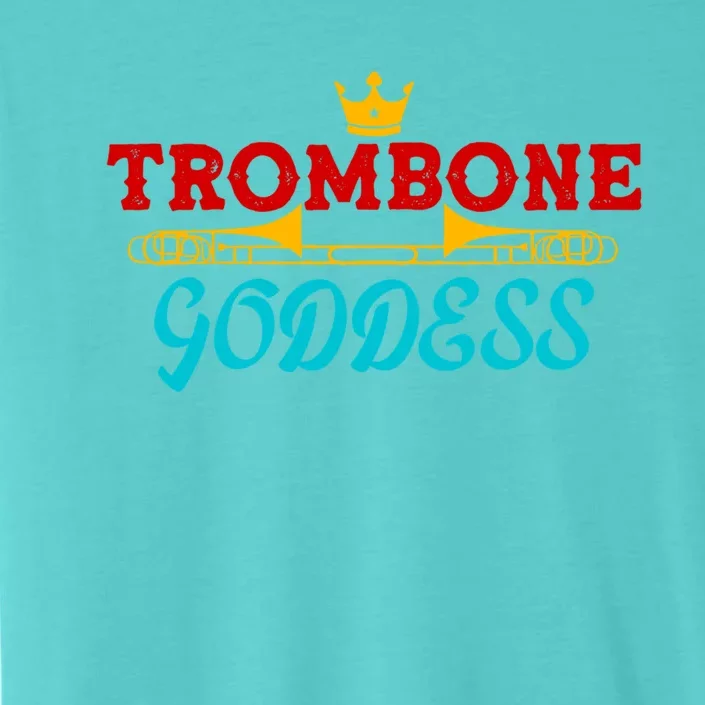 Cute Trombone Goddess Orchestra Band Music Queen Girls Crown Gift ChromaSoft Performance T-Shirt