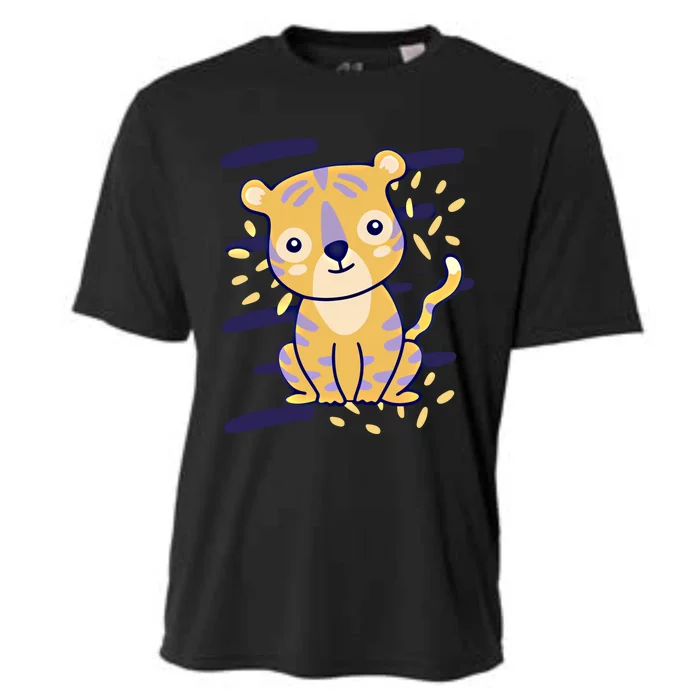 Cute Tiger Gift Cooling Performance Crew T-Shirt