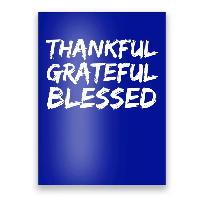 Christian Thanksgiving Gift S Thankful Grateful Blessed Gift Poster