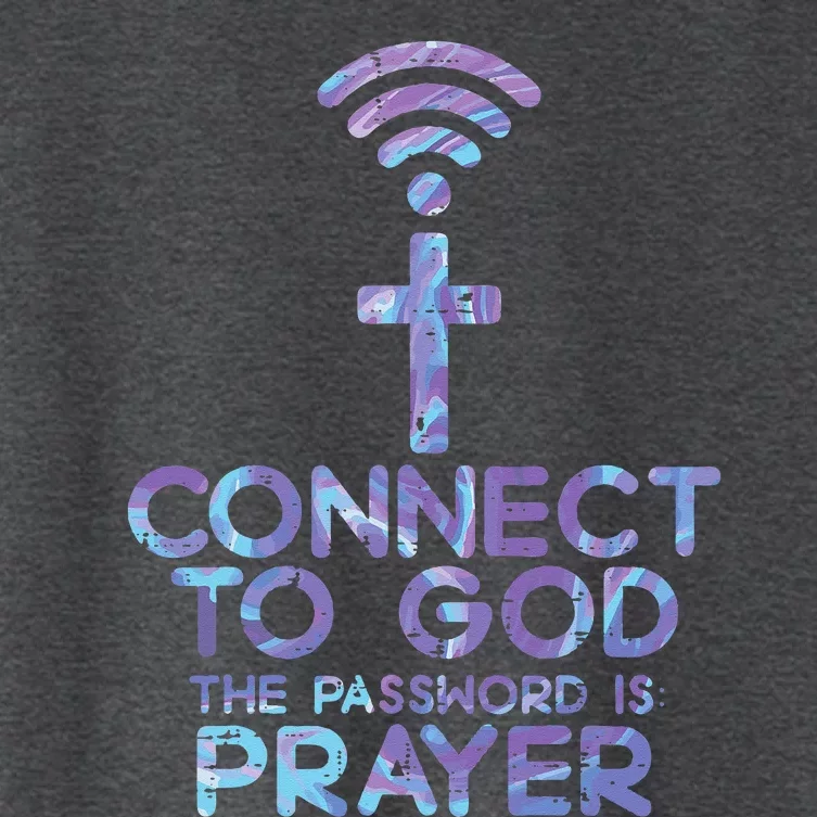 Connect To God Password Prayer Jesus Christian Women's Crop Top Tee