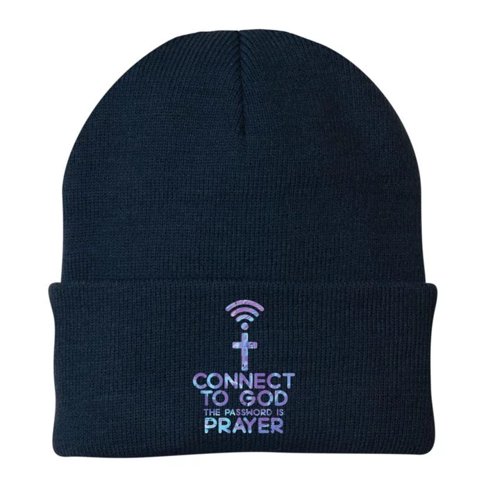 Connect To God Password Prayer Jesus Christian Knit Cap Winter Beanie