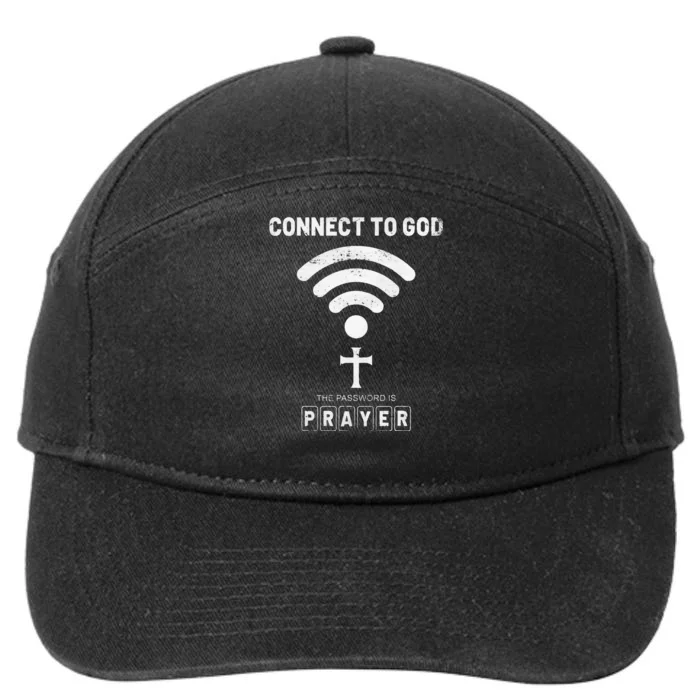 Connect To God The Password Is Prayer 7-Panel Snapback Hat