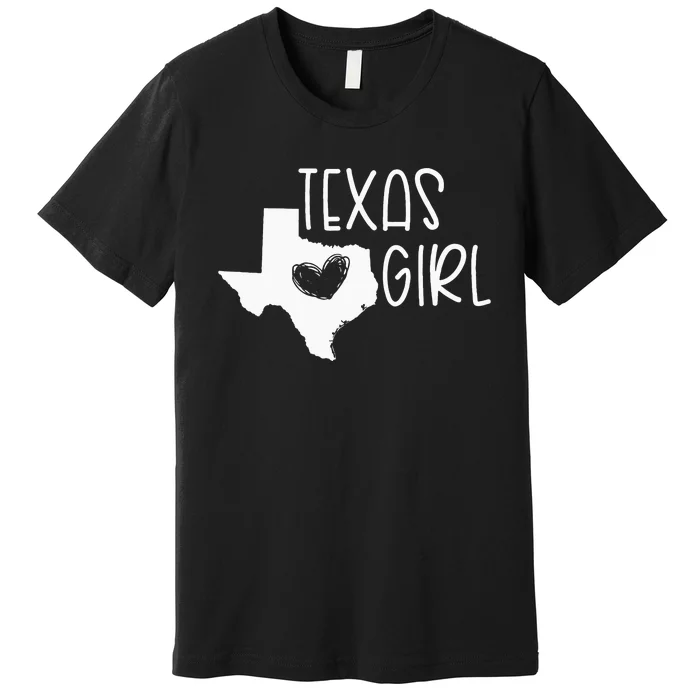 Cute Texas Girl I Love Texas Real Proud Texan Womens Premium T-Shirt