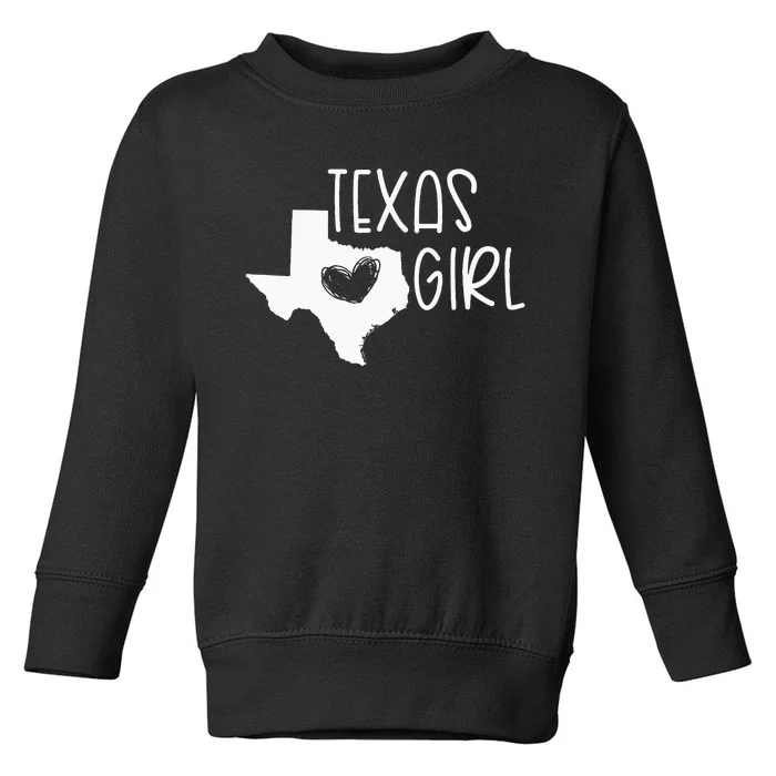 Cute Texas Girl I Love Texas Real Proud Texan Womens Toddler Sweatshirt