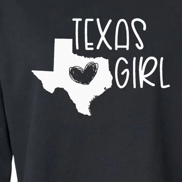 Cute Texas Girl I Love Texas Real Proud Texan Womens Cropped Pullover Crew