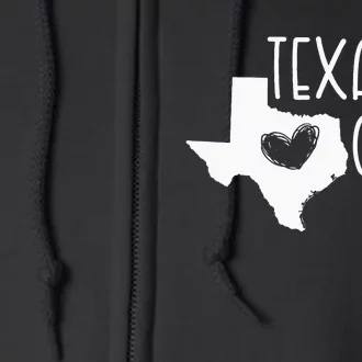 Cute Texas Girl I Love Texas Real Proud Texan Womens Full Zip Hoodie