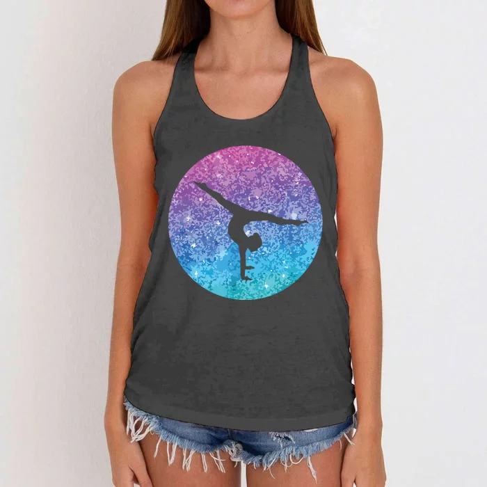 Cute Trendy Gymnastics Gift For Girl Teens And Women Women's Knotted Racerback Tank